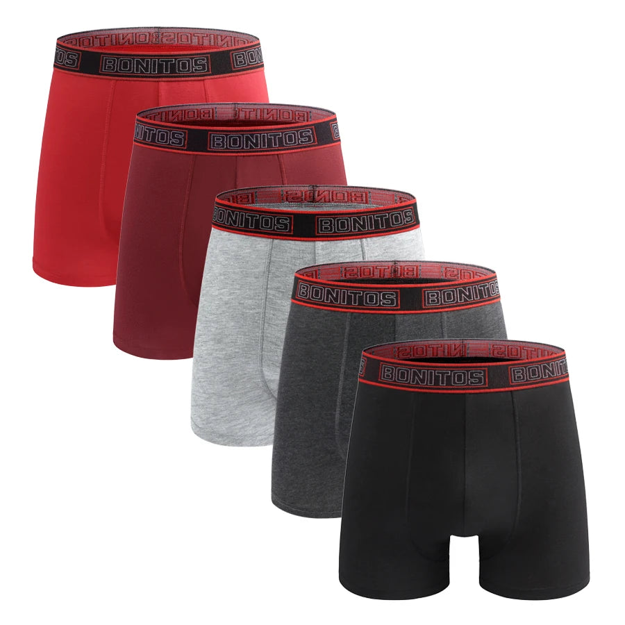 5pieces Men's Panties Sexy Medium Long Mens Underpants Letter Boxers Underwear For Men Polyester Boxer Shorts