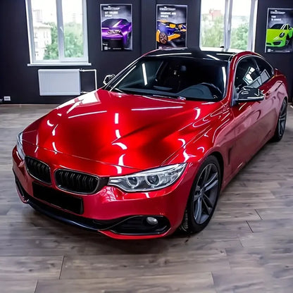 Premium Candy Metallic Gloss Metal Red Vinyl Wrap Adhesive Film Decal Car Wrapping Foil with Air Release Bubble