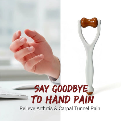 Hard Wood Double-sided Finger Massage Roller Hand Massager for Trigger Finger & Carpal Tunnel Pain Relief Portable Stress Relief