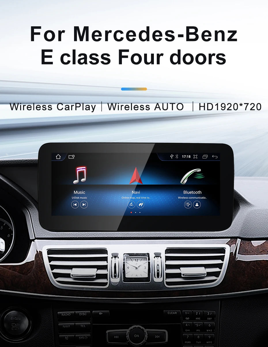 STWE New Car Multimedia Wireless Android AUTO CarPlay 10.25inch 12.3inch Screen For Mercedes Benz E Class W212 Car Video Players