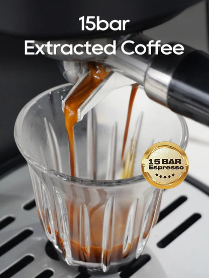 HiBREW Espresso Coffee machine Cafetera Semi Automatic Coffee Maker 15Bar Visual Temperatura H5A