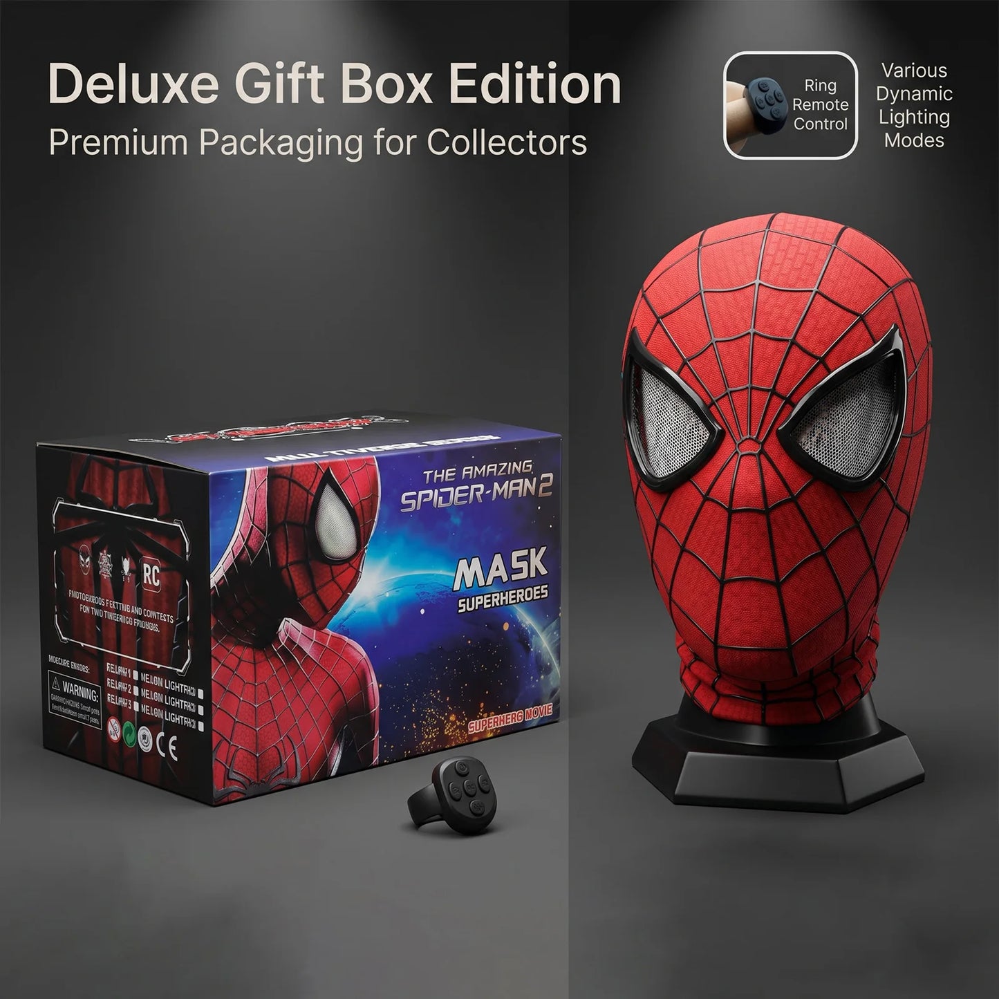 New Amazing Spider-Man 2 Handcrafted High-Quality Mask Spiderman Garfield's Version Of Peter Parker For Halloween Christmas Gift