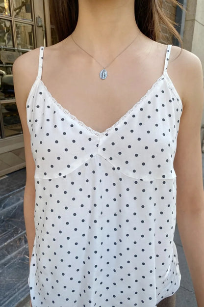 Brandy Melville Pure Cotton Three-Button Base Layer Vest Sweet Style V-Neck Sleeveless Tank Top for Women Spring Summer