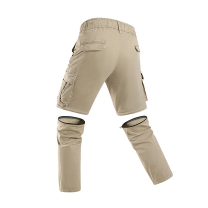 Spring Men Cotton Cargo Pants + Shorts Men Summer Multi-Pocket Shorts Pants Mens Joggers Sweatpant Casual Shorts Trousers Male