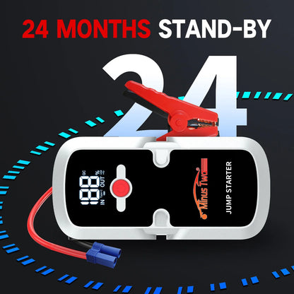All Engine Portable Jump Starter, Car Battery Booster Power Bank, USB Fast Charging & LED Flashlight Emergency Kit