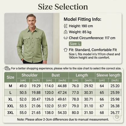 Comfortable Men's Shirt Loungewear Thin Lightweight Cotton Long Sleeve Top Shirts Solid Color Casual Business Chest Pocket Male