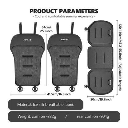 Car Seat Cover Ice Silk Backrest Cushion Rearseat Protector Mat For Toyota RAV4 20 30 XA30 2007 2009 2010 2011 2012 2013 2006