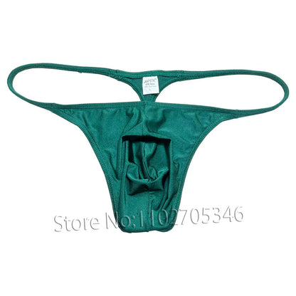 Cheeky Men's Thong Gloss Slip Tangas Soft Shiny G-strings Underwear Silky Smooth Bikini Bottoms Briefs Jockstrap Sissy Panties