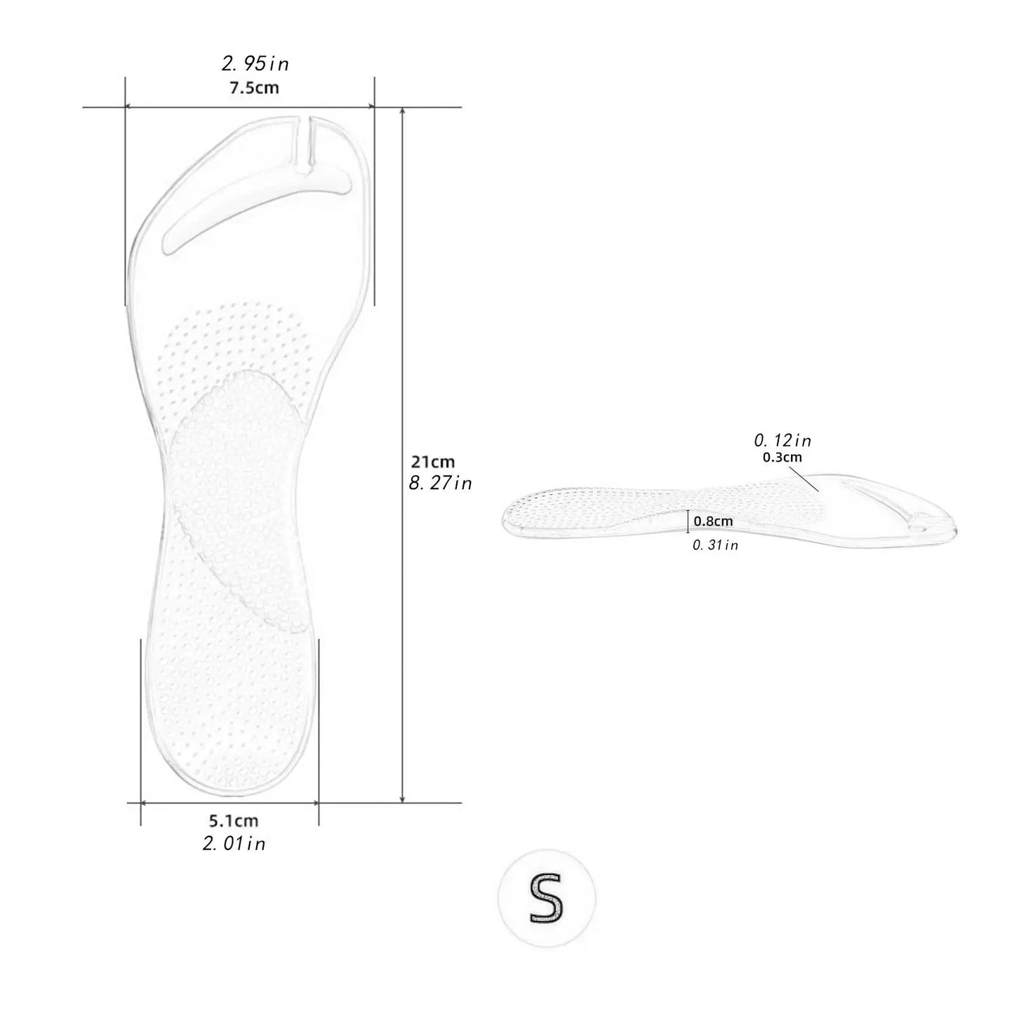 Silicone Sandals Cushions Nonslip Arch Support Soft Pads for Comfortable Shoes Inserts Shopping Walking