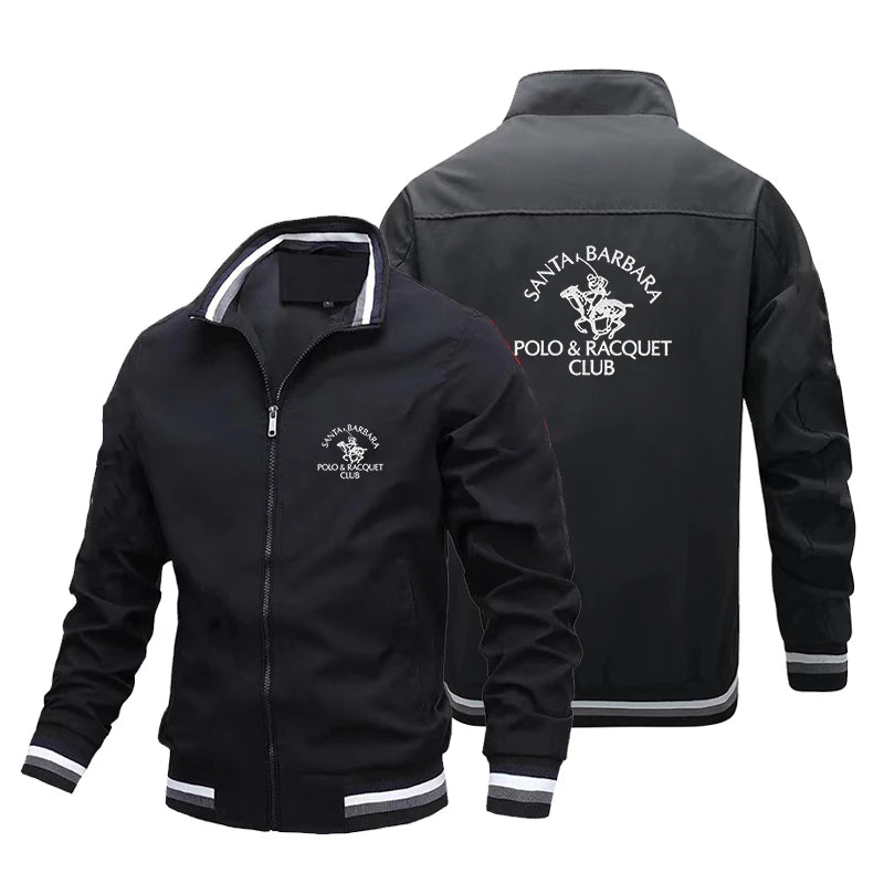 2026Autumn and Winter Men's Stand Collar Casual Zipper Jacket Outdoor Sports Coat Windbreaker Jacke
