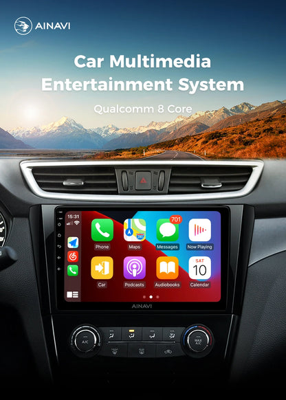 Ainavi Car Multimedia Player For Nissan X-Trail 3 T32 Qashqai J11 2 2014 2016 2018 2020 radio wireless Carplay Android Auto 2din