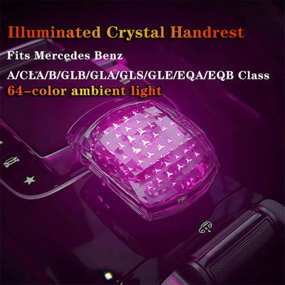 64 Color Light For Mercedes-Benz A B CLA GLA GLB GLE GLS Crystal Handle Gear Shift Knob Automatic Transmission Gear Shifter