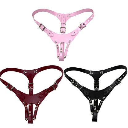 Adjustable Chastity Panties with Metal Buckles BDSM Bondage Fetish Sex Toy for Women Couples Role Play Adult Product
