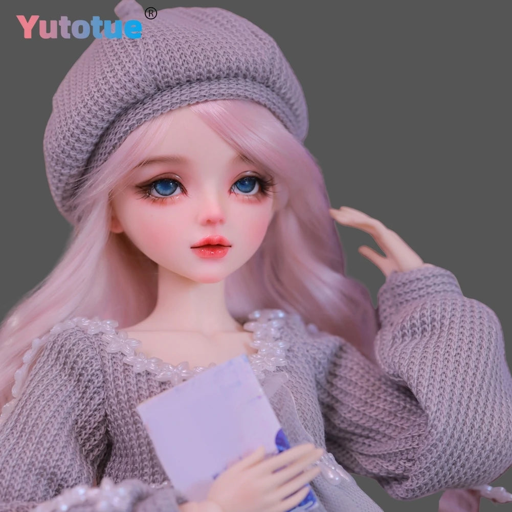 YUTOTUE 56cm Height Girl Doll with Fashion Clothes Set Curly Hair Wig Handpainted Makeup Large BJD Doll Toy
