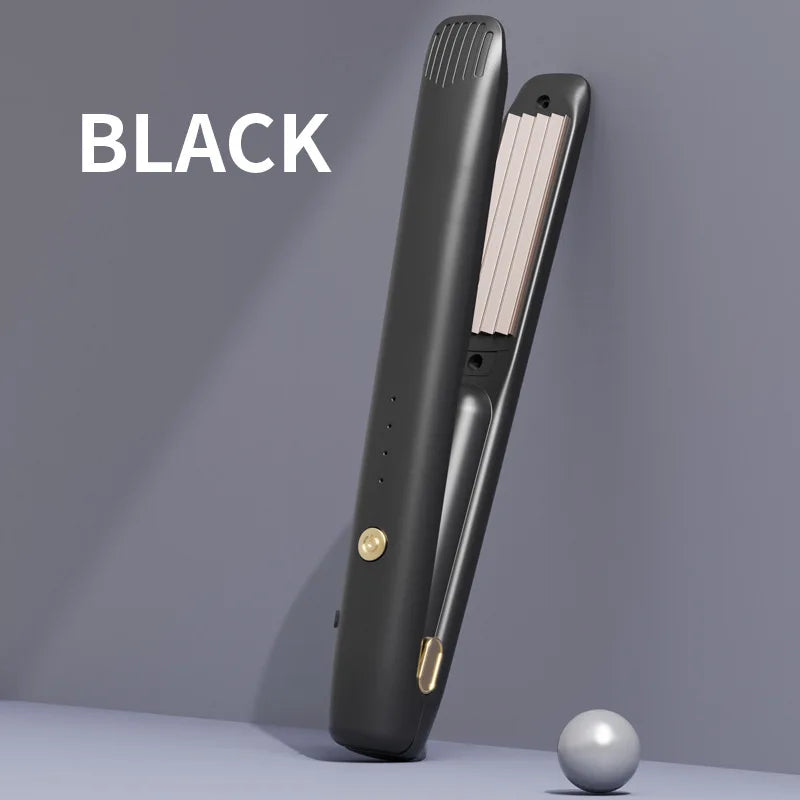 Wireless volumizing hair straightener, rechargeable corn curler, dormitory student home-use hair straightener, curling wand, ele