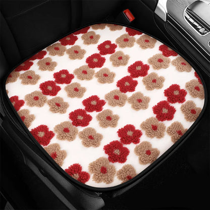 Winter Lamb Wool Car Seat Cushion Three-dimensional Flower Cute Women's Car Seat Cover Anti Slip Breathable Car Interior 2025