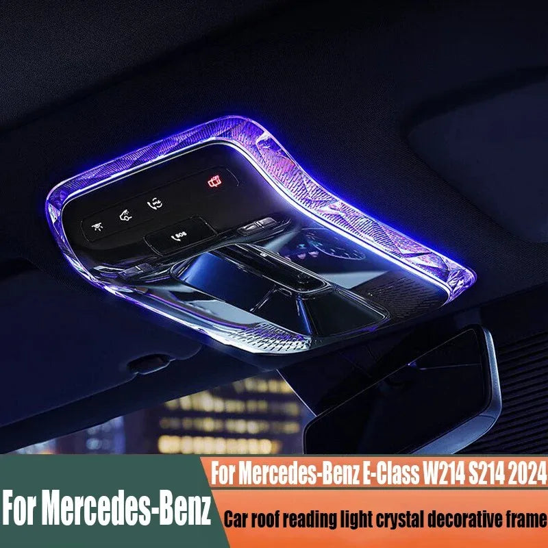 For Mercedes-Benz E-Class W214 S214 2024 car roof reading light transparent decorative frame car interior modification parts