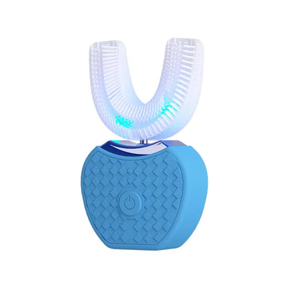 U-shaped electric toothbrush with ultrasonic oral cleaner, featuring soft bristles and an adult whitening tool