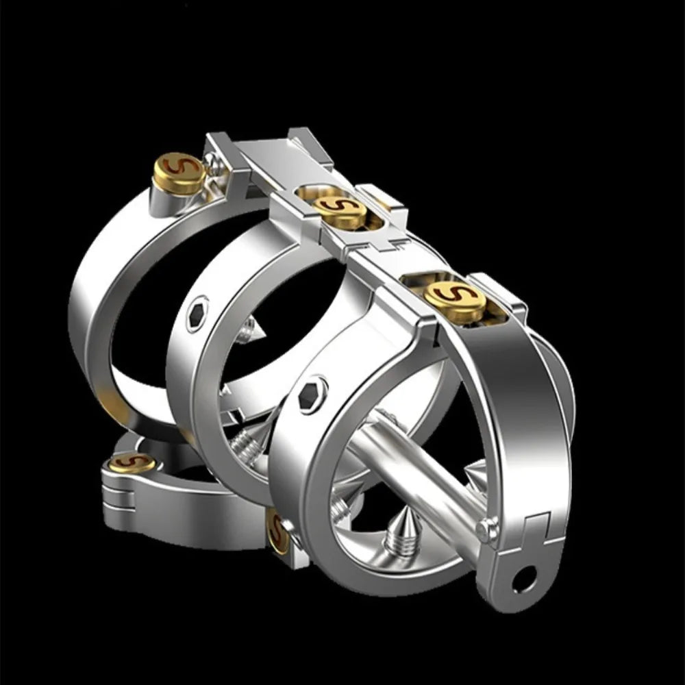 Stainless Steel Removable with thorns Chastity Cage Urethral Plug BDSM Male Chastity Device Cock Cage Penis Ring Adult Sex Toys