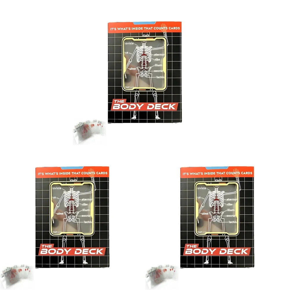 The Body Deck Skeleton Playing Cards Multifunctional Transparent Anatomy Poker Cards Skeletons X-Ray Designs Educational Gift
