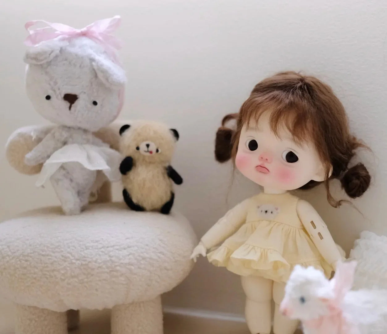 New bjd sd DOLL 1/12 Dianmei ob11 Dianbro 12.5cm Qbaby puppy Diandian Huhu body blythe ACGN anime resin free Shipping