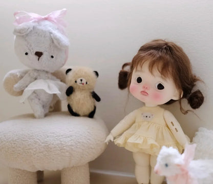 New bjd sd DOLL 1/12 Dianmei ob11 Dianbro 12.5cm Qbaby puppy Diandian Huhu body blythe ACGN anime resin free Shipping