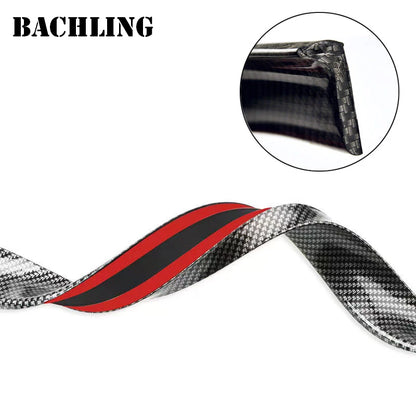 Universal 1.5M Car-Styling 5D Carbon Fiber Car-Styling 5D Fiber Shiny Black Spoilers DIY Refit Spoiler for Car Accessories