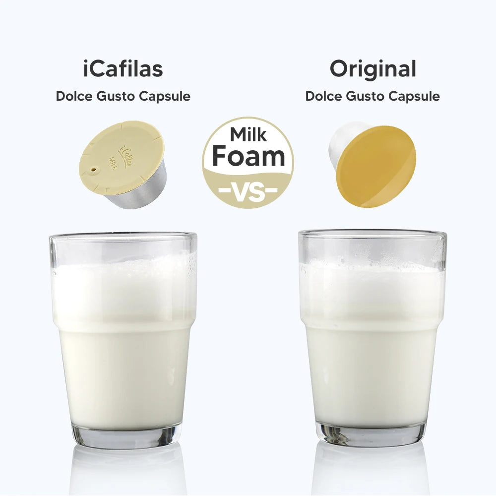 Refillable Milk & Coffee Capsule for Nescafe Dolce Gusto Stainless Steel Reusable Coffee Pod Filters for Picolo xs  Machine