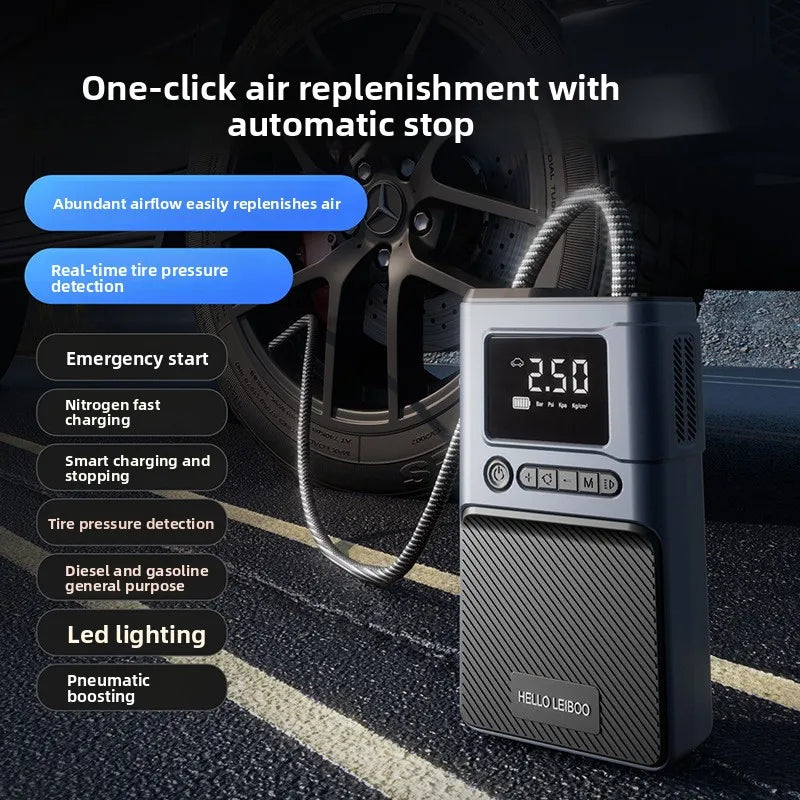 SUKIN Smart Edition Jump Starter Power Bank With Air Pump 12V 2000A Portable Booster Jump Starter With LED Lights Vehicle tools