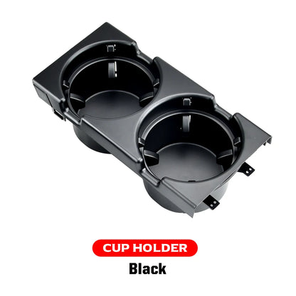 New Double Hole Car Styling Front Center Console Storage Box Coin + Cup Holder For BMW E46 Series 1999-2006 51168217953