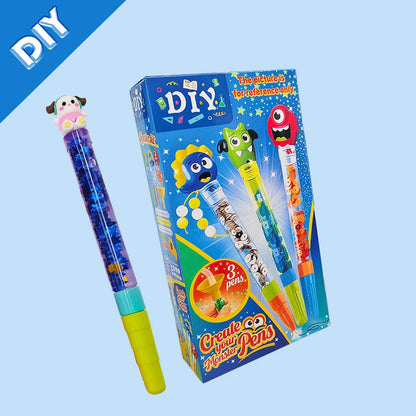 Kids Educational DIY Magic Quicksand Pen Craft Set Creative Art Handmade Making Kit Children Party Birthday Gift Toy