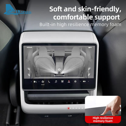Leather Rear Screen Frame Protective ABS Cover for Tesla Model Y Juniper Launch 2025 2026 2027-Up Model 3 Highland 2024-UP Trim