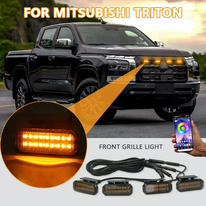 18LED Front Grille Light For Mitsubishi Triton Car Daytime Running Light Wheel Eyebrow Lamp For Pickup Offroad 12V led light