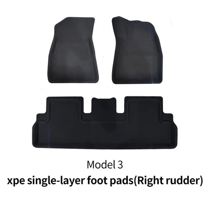 For Tesla Model 3 XPE Floor Mats Black Pad Foot Pad Tesla Liner Fully Surrounded Floor Mats  left-hand drive right rudder