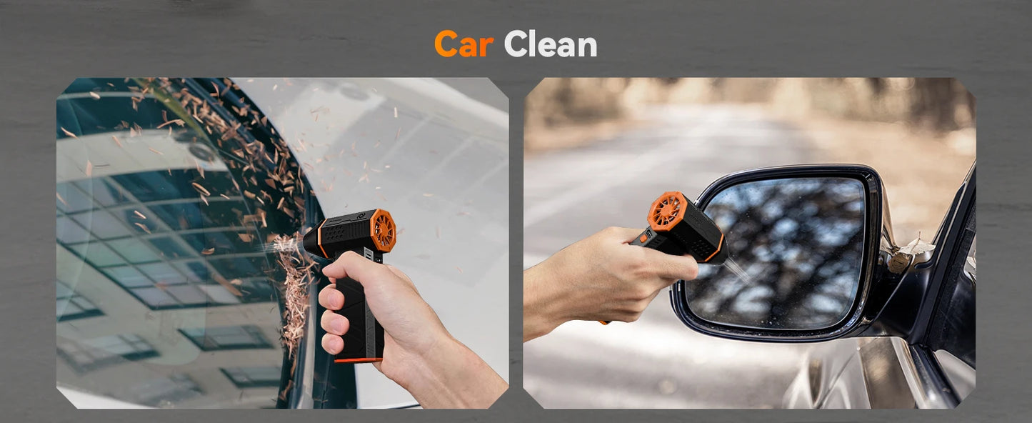 WOLFBOX MF50 Electric Wireless Air Duster Air Blower-110000RPM Portable Fan 3-Gear Brushless Motor for Car/PC/Home/Outdoor