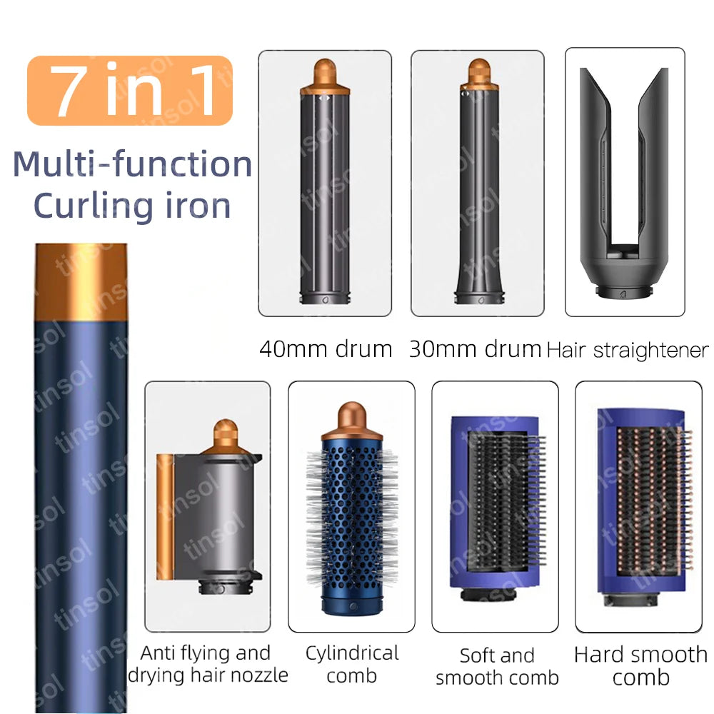 7-in-1 Hair Dryer, 110,000 RPM High-Speed Hair Care Ionic Hair Dryer, Quick Drying, Multi-Function Curling Iron Set