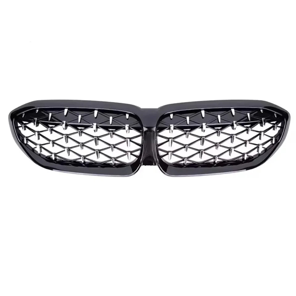 XVIP Front Bumper Kidney Grill Diamonds Style Grille For BMW 3-Series G20 G21 2019-2022 318i 320i 320d 330i 340i 340d M Sport