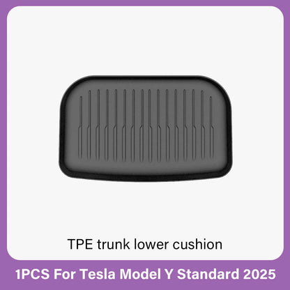 TPE Car Floor Mats for New Tesla Model Y Standard 2025+ Waterproof Cargo Liner Non-Slip Trunk Mats Foot Pads Luggage Mat ModelY