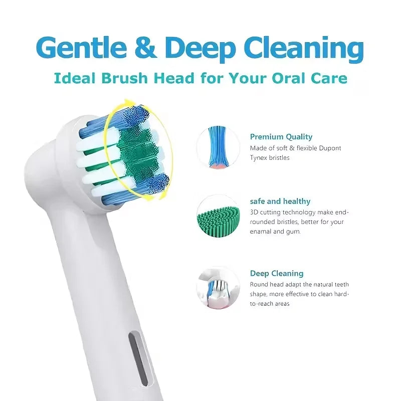 4/8/16/20/40Pcs Replacement Toothbrush Heads Compatible with Oral-B Braun Professional Electric Toothbrush Heads Brush Heads