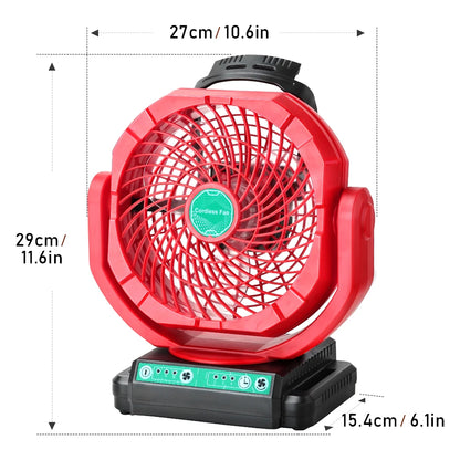Cordless Floor Fan for Milwaukee 18V Battery, 3500CFM 3-Speed Jobsite Industrial Camping Fan(Battery not Included)