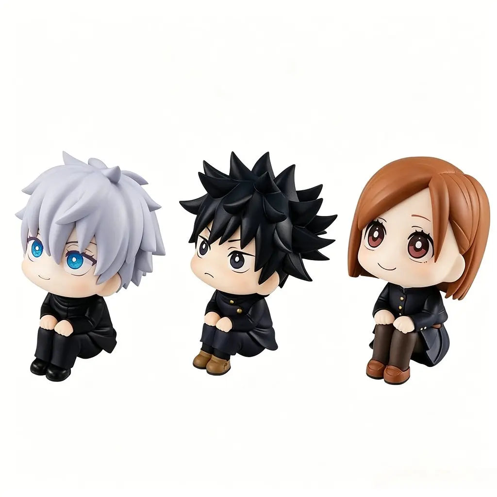 8cm Cute Anime Jujutsu Kaisen Figure Itadori Yuji Gojo Satori Fushiguro Megumi Kugisaki Kawaii Toy Car Decoration PVC Model Gift