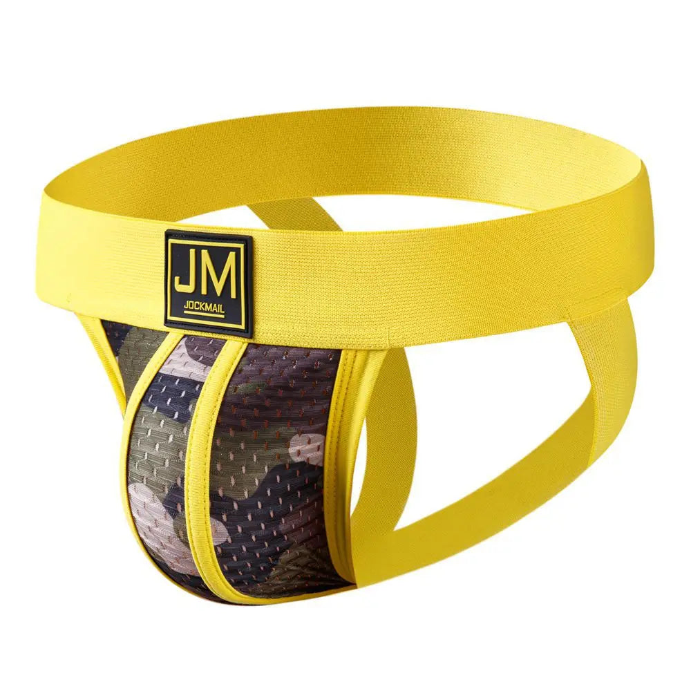 Jockmail Unisex Panties Camouflage Sisy Tanga Mesh Sexy Toy for Man Mustarbet 4PC Ropa Interior Hombre Summer New Jockstrap