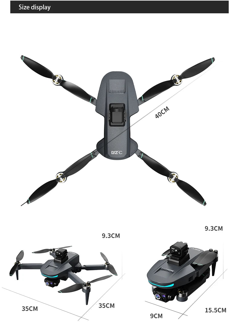 L200 PLUS GPS Drone 5G WIFI Professional 8K 3-axis Gimbal Aerial Brushless Obstacle Avoidance HD Dual Camera Security Drone Toys