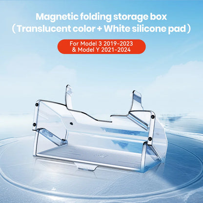 YZ For 2021-2026 Tesla Highland Model 3/Y/YL Juniper Tray Magnetic Under Screen Hidden Storage Box Magnetic Hidden Screen Box