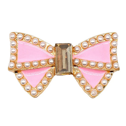 1/9PCS Girls Metal Shoe Charms Crown Lipstick Perfume Bear Heart Bow Ties Pins Clog Jeans for Women Girls Shoe Clips Decorations