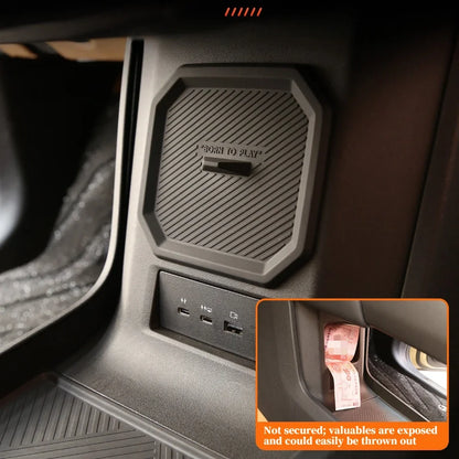 For Chery iCAR V27 2026 Silicone Central Control Lower Storage Box Interior Storage Privacy Box Modification Accessories