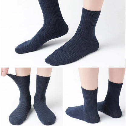 HSS Brand 2026 New 85% Pure Cotton Men Socks Casual Business Stripe Deodorant Breathable Man Travel Winter Sock 5 Pairs / Lot