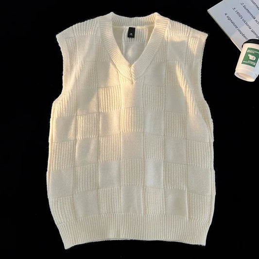 Loose V-neck Outerwear Bottom Clothing Basic Casual Vest Sleeveless Lightweight Windproof Jacket Warm Coat Men Fashion Waistcoat