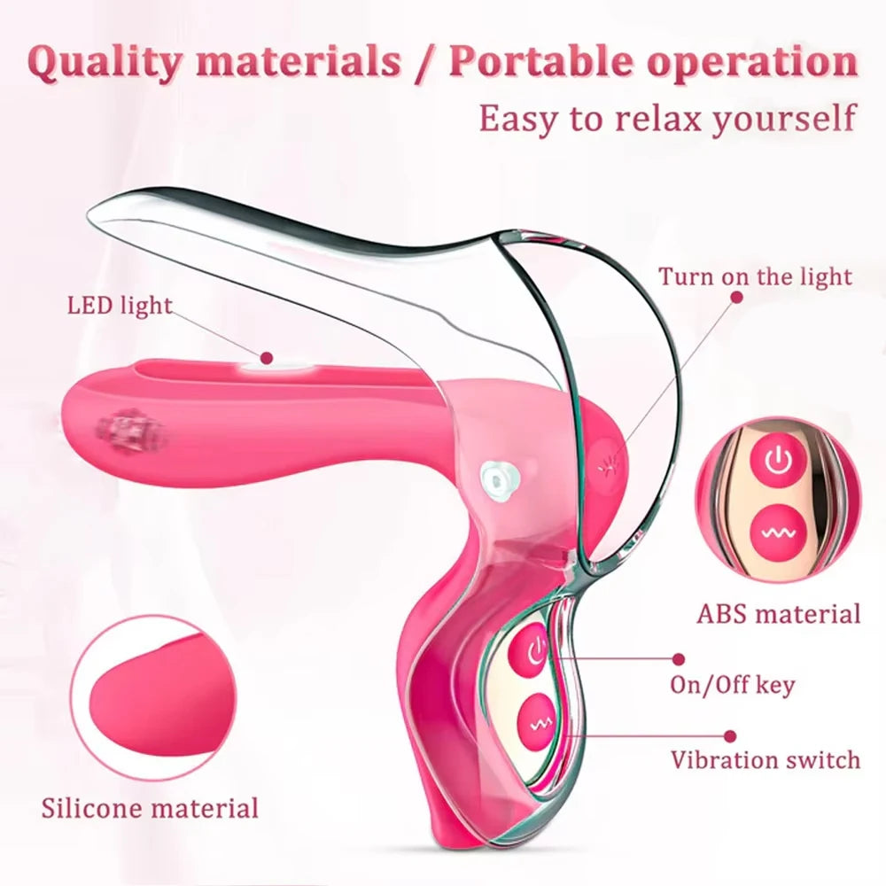 Couples Sex Toys 2 In 1 Speculum Vibrators Dilators Women Vaginal Expander Light 10 Vibration Frequencies Sexual Pleasure Tools
