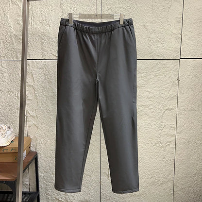 Unisex Outdoor Winter down Trousers 85 Goose down Filling Windproof Waterproof Warm Fashionable Straight Leg Long Pants